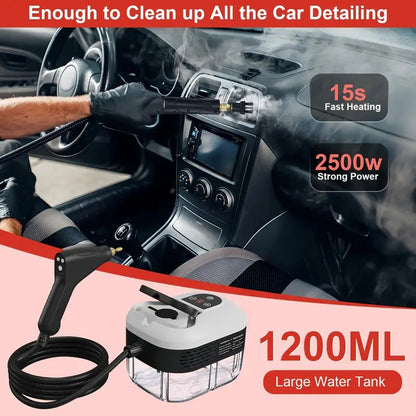 Steam Cleaner 2500W High Pressure With Protective Gloves Included