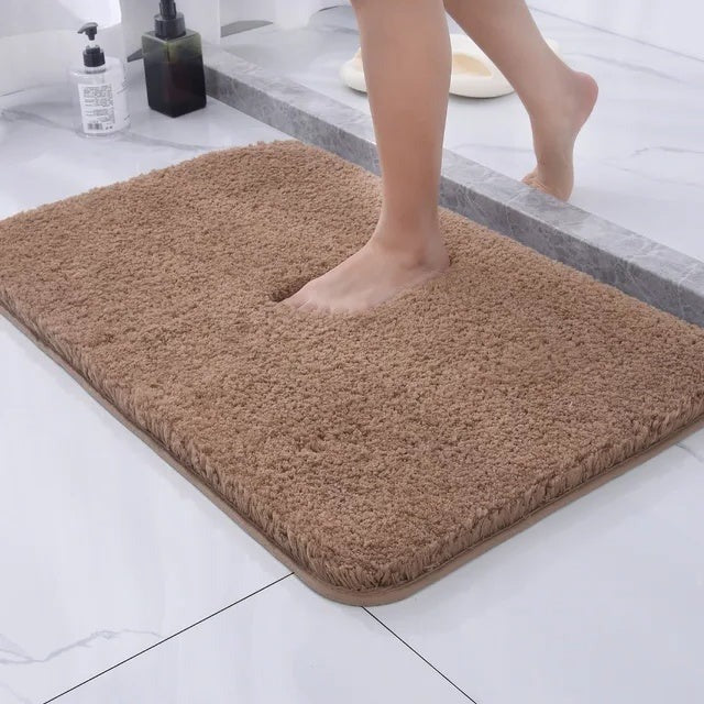 Bath Mat with Plush Microfiber and Non-Slip Rubber Backing, 20 x 30 Inches