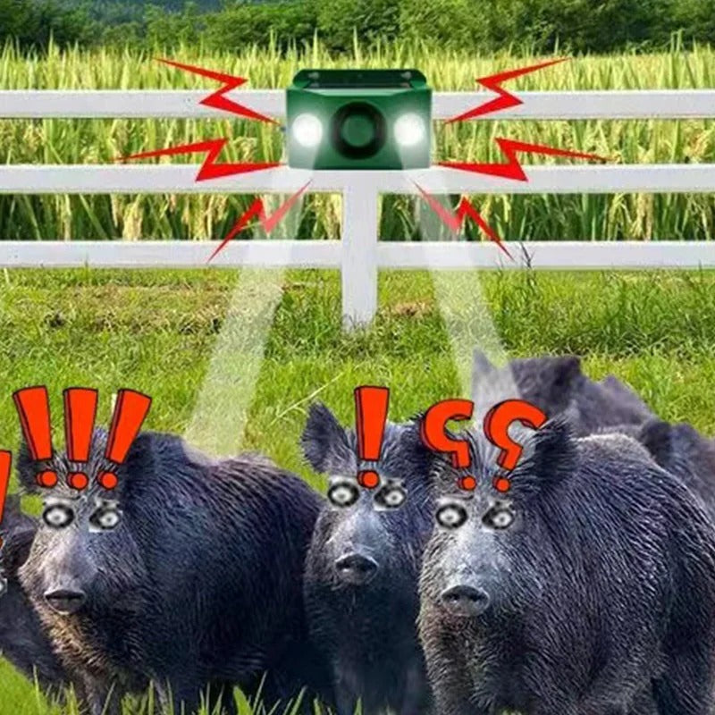 Solar Warning Lights Beast Repellent LED Outdoor Animal Deterrent