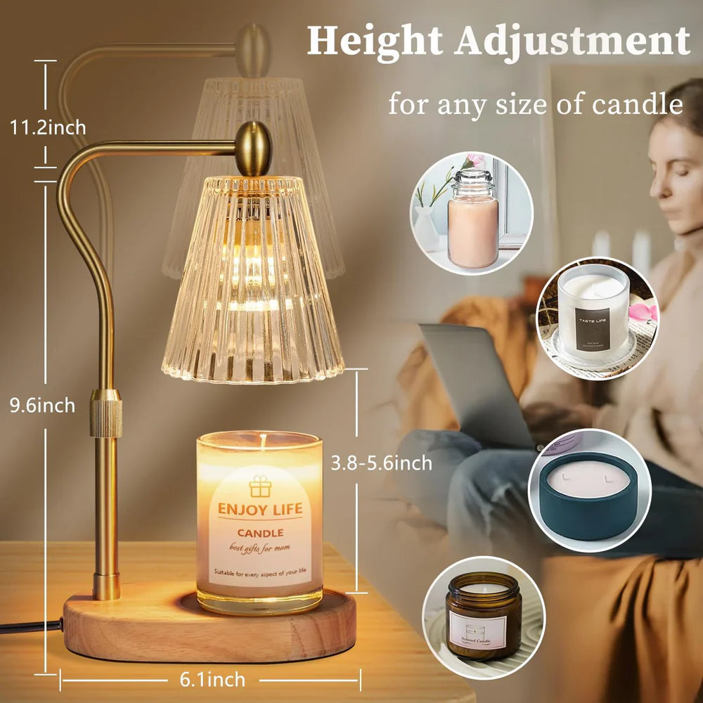 Adjustable Electric Candle Warmer Lamp Timer and Dimmer