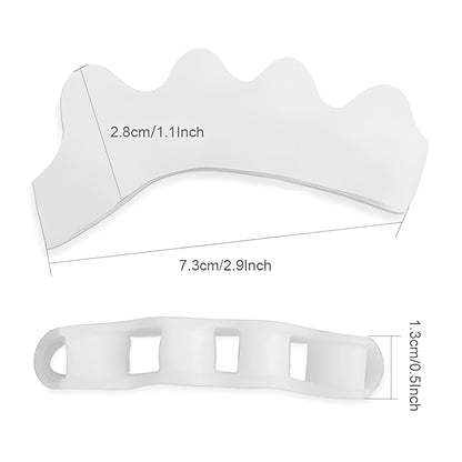Toe Separators for Bunion Correction with Slim Medical Silicone and Shoe-Ready Fit, 1 Pair