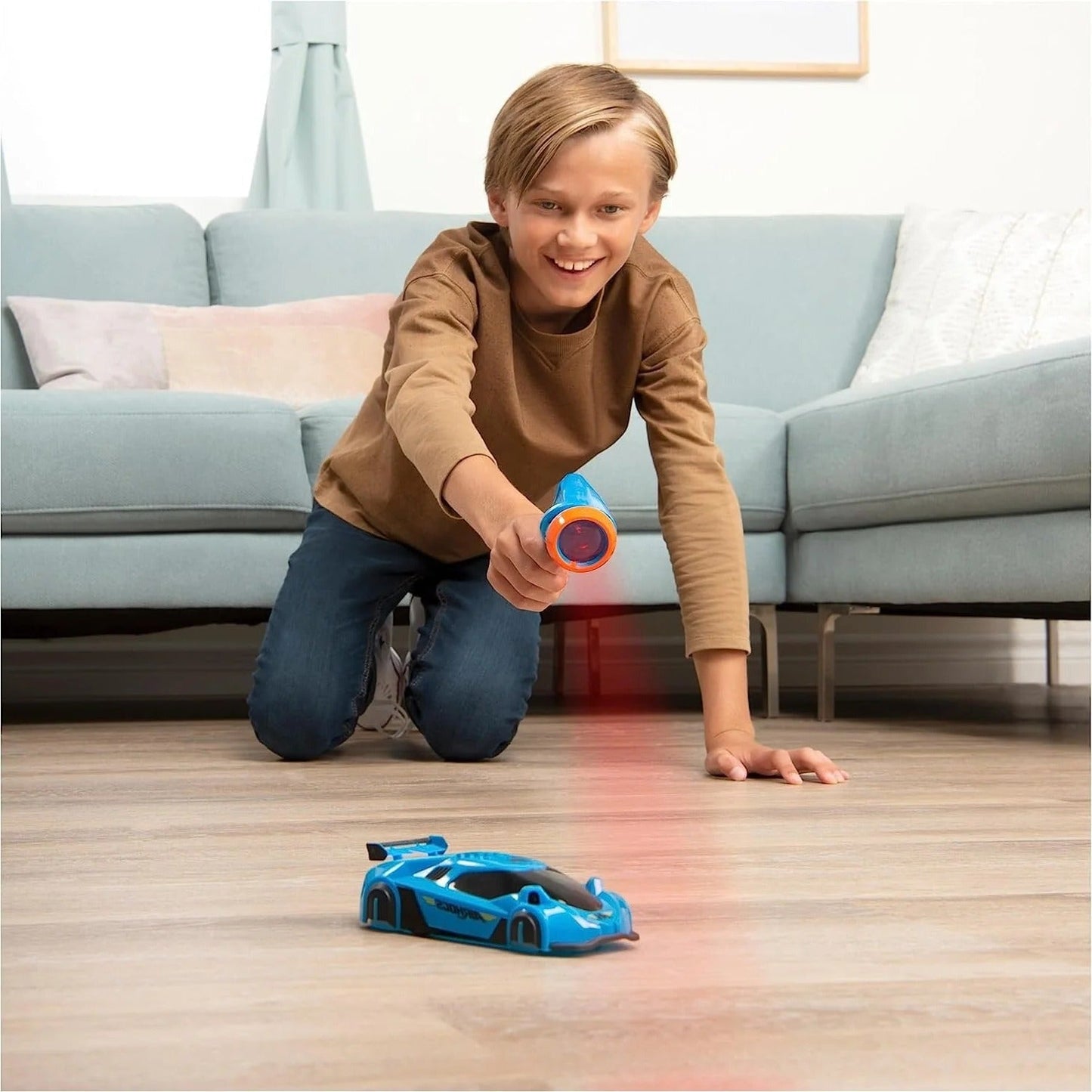 RC Wall Climbing Car with Laser Guidance and LED Headlights, Rechargeable Battery