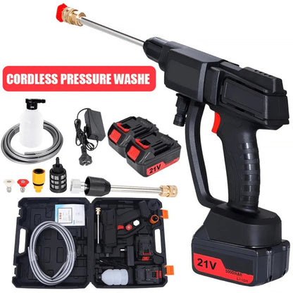 Cordless High Pressure Power Washer With Two Rechargeable Batteries Included