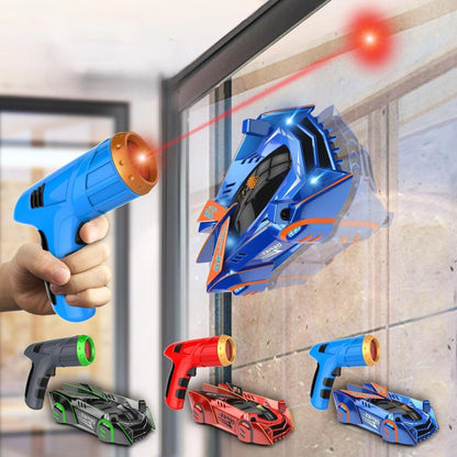 RC Wall Climbing Car with Laser Guidance and LED Headlights, Rechargeable Battery