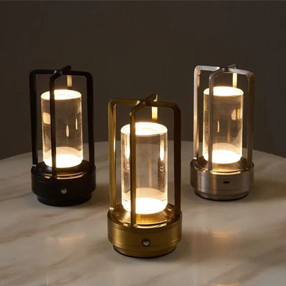 Cordless Table Lamp Nordic Modern Rechargeable LED Dimmable Ambient Light