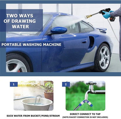 Cordless High Pressure Power Washer With Two Rechargeable Batteries Included