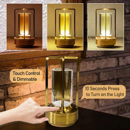 Cordless Table Lamp Nordic Modern Rechargeable LED Dimmable Ambient Light