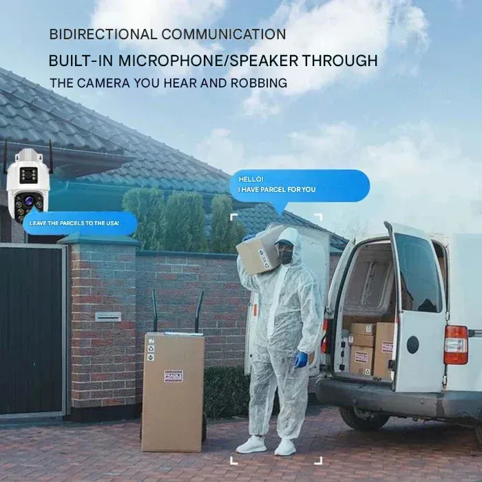 4K Wireless Security Camera DualGuard Outdoor Indoor Night Vision Two-Way Audio