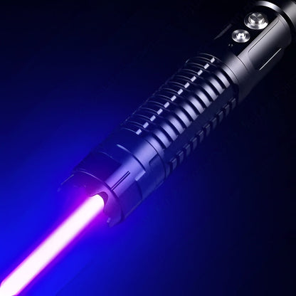 Tactical Flashlight With Integrated Green Laser Sight And Zoomable Beam