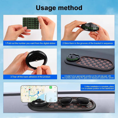 Car Phone Mount For Dashboard And Windshield With Adjustable Grip