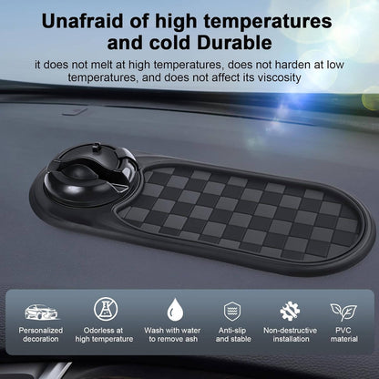Car Phone Mount For Dashboard And Windshield With Adjustable Grip
