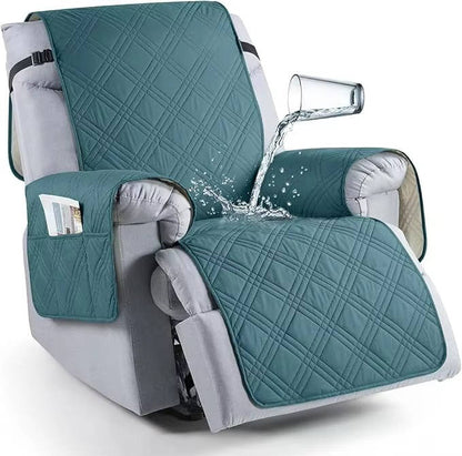 Recliner Chair Covers Waterproof Machine-Washable Non-Slip Elastic Skirt