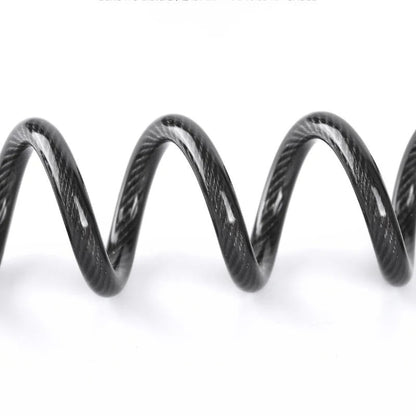 Helmet Lock with 4-Digit Keyless Code and 59-Inch Self-Coiling Cable, Waterproof