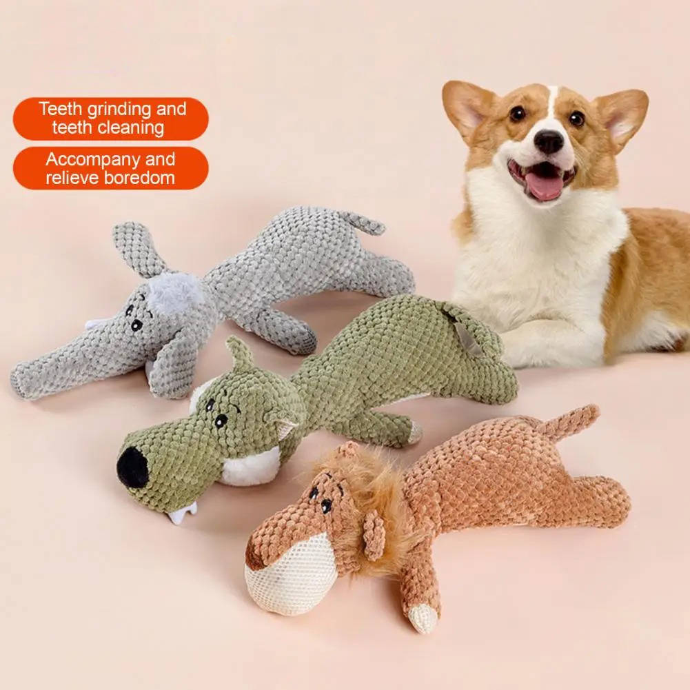 Durable Dog Chew Toy with Braided Cotton Rope and Reinforced Stitching, Built in Squeaker