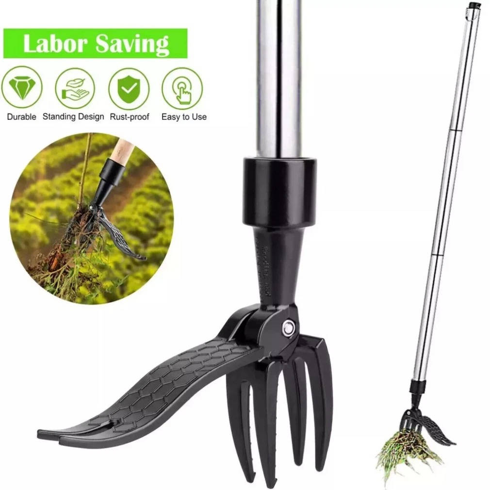 Weed Puller Tool With Long Handle For Easy Stand Up Removal