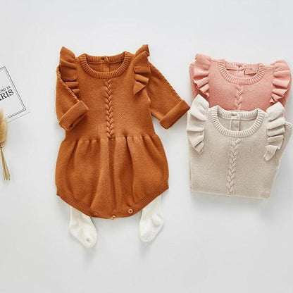 Baby Girl Knitted Winter Romper