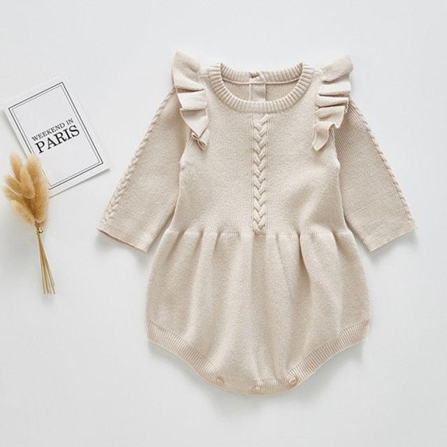 Baby Girl Knitted Winter Romper