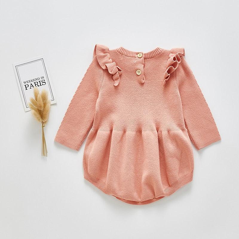 Baby Girl Knitted Winter Romper