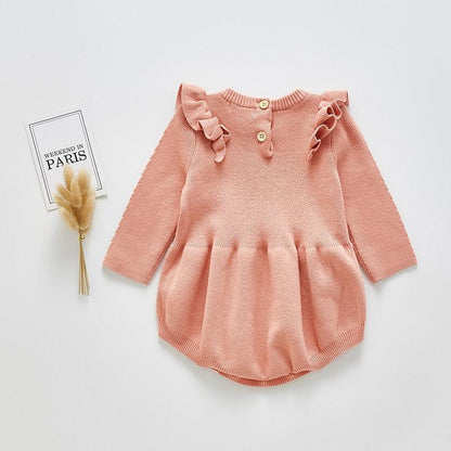 Baby Girl Knitted Winter Romper
