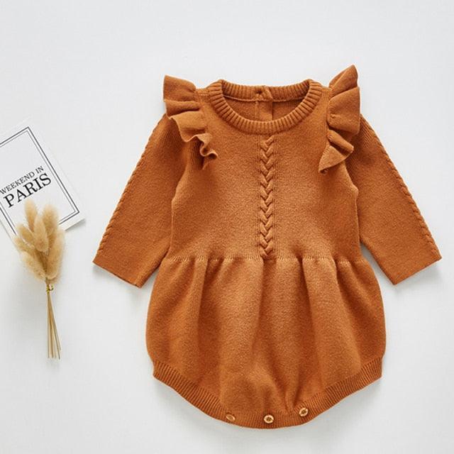 Baby Girl Knitted Winter Romper