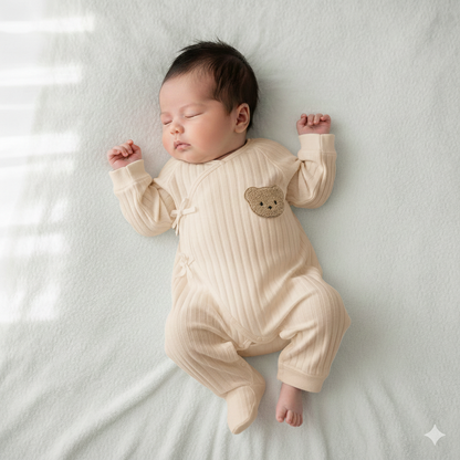 Newborn Ribbed Bear Romper