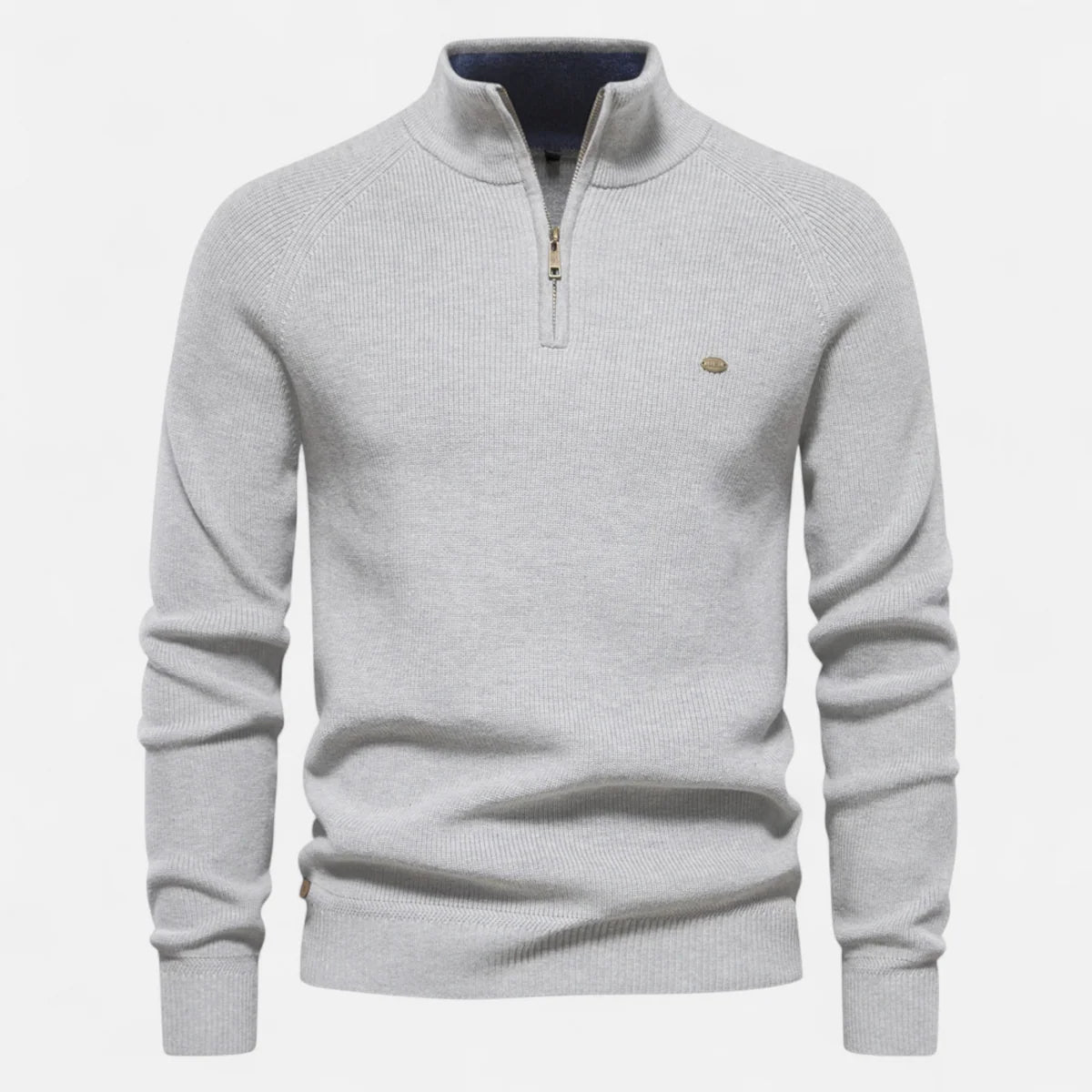 Men's Casual Winter Collar Zip Neck Sweater