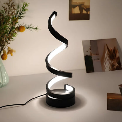 Modern Spiral Table Lamp - Multiple Lighting options