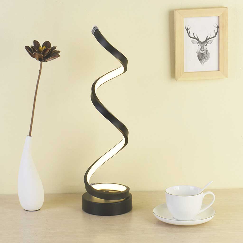 Modern Spiral Table Lamp - Multiple Lighting options