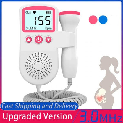Fetal Doppler Heart Rate Monitor Home Pregnancy Baby Sound Detector