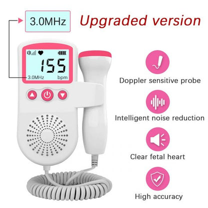 Fetal Doppler Heart Rate Monitor Home Pregnancy Baby Sound Detector