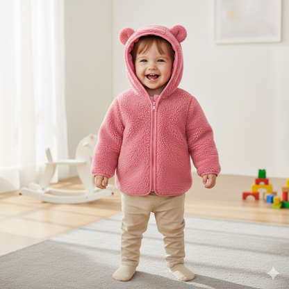 Baby Hooded Coat | Soft and Warm Jacket with Ear