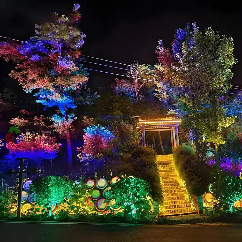 Outdoor Waterproof RGB LED Spot Light Landscape Tree Lighting Multi-purpose