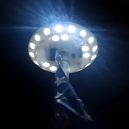 Flagpole Lights Solar LED Long-Lasting All-Night Illumination For Flags