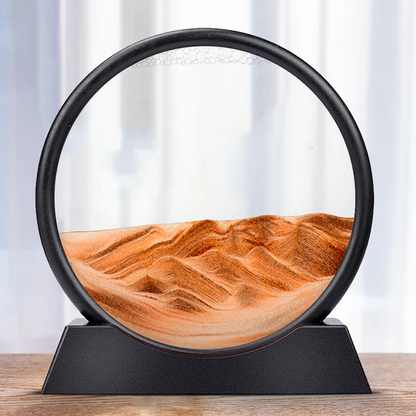 Sand Art Kinetic Moving Seascape Desk Display With Glass Frame