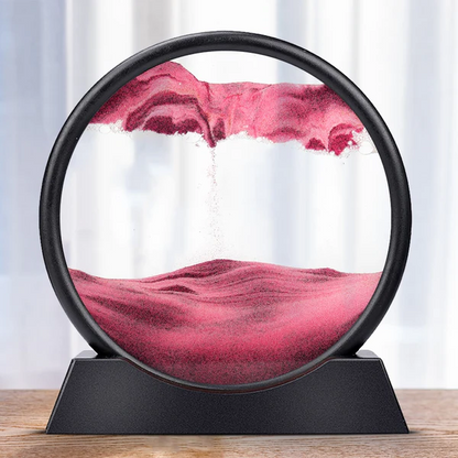 Sand Art Kinetic Moving Seascape Desk Display With Glass Frame