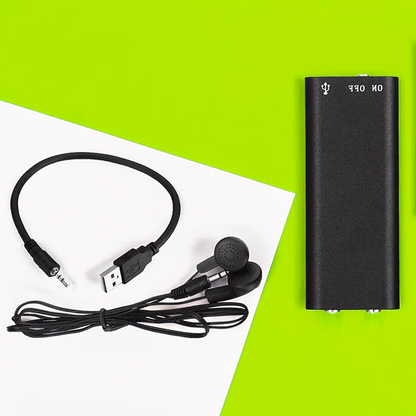 Voice Activated Recorder Mini Compact Portable Digital Unit With Extended Battery Life