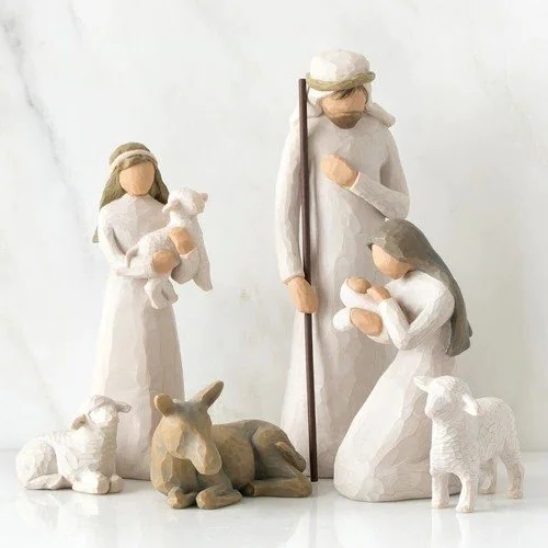 Nativity Set 20-Piece Hand-Painted Resin Figurines With Stable And Accessories