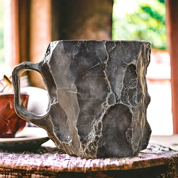 Coffee Mugs With Mineral Crystal Finish, New Elegant Everyday Drinkware