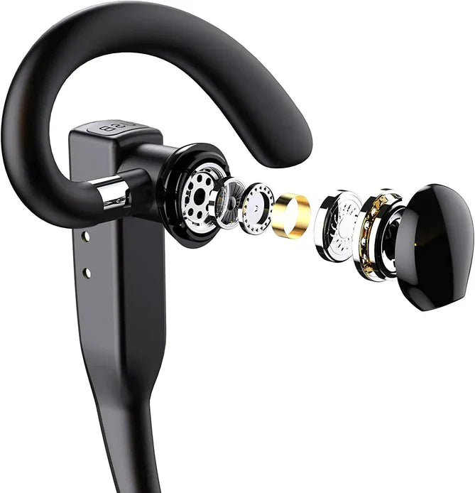 Bluetooth Headset Earpiece Wireless 5.1 Dual Mic Noise Cancelling For Truckers