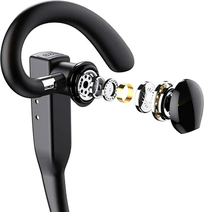 Bluetooth Headset Earpiece Wireless 5.1 Dual Mic Noise Cancelling For Truckers