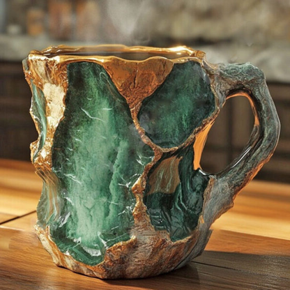 Coffee Mugs With Mineral Crystal Finish, New Elegant Everyday Drinkware
