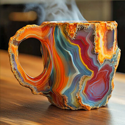 Coffee Mugs With Mineral Crystal Finish, New Elegant Everyday Drinkware