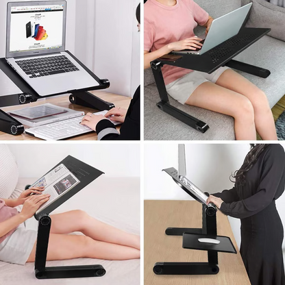 Laptop Stand For Desk With Adjustable Height And Cooling Design