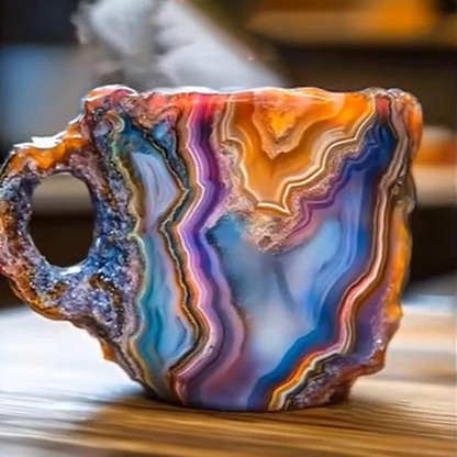Coffee Mugs With Mineral Crystal Finish, New Elegant Everyday Drinkware