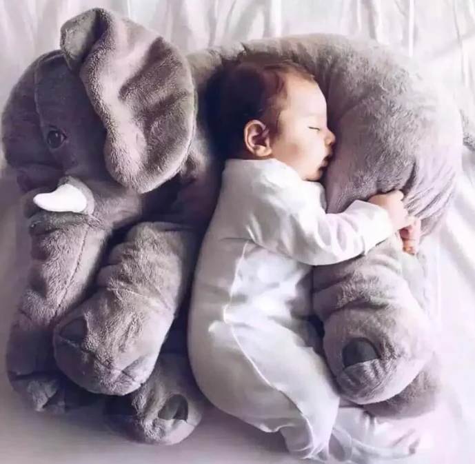 Cuddle Pillow Soft Plush Elephant Shaped For Baby Nursery Comfort