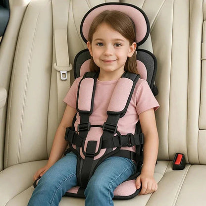 Child Travel Seat With Adjustable Safety Harness For Secure Vehicle Use