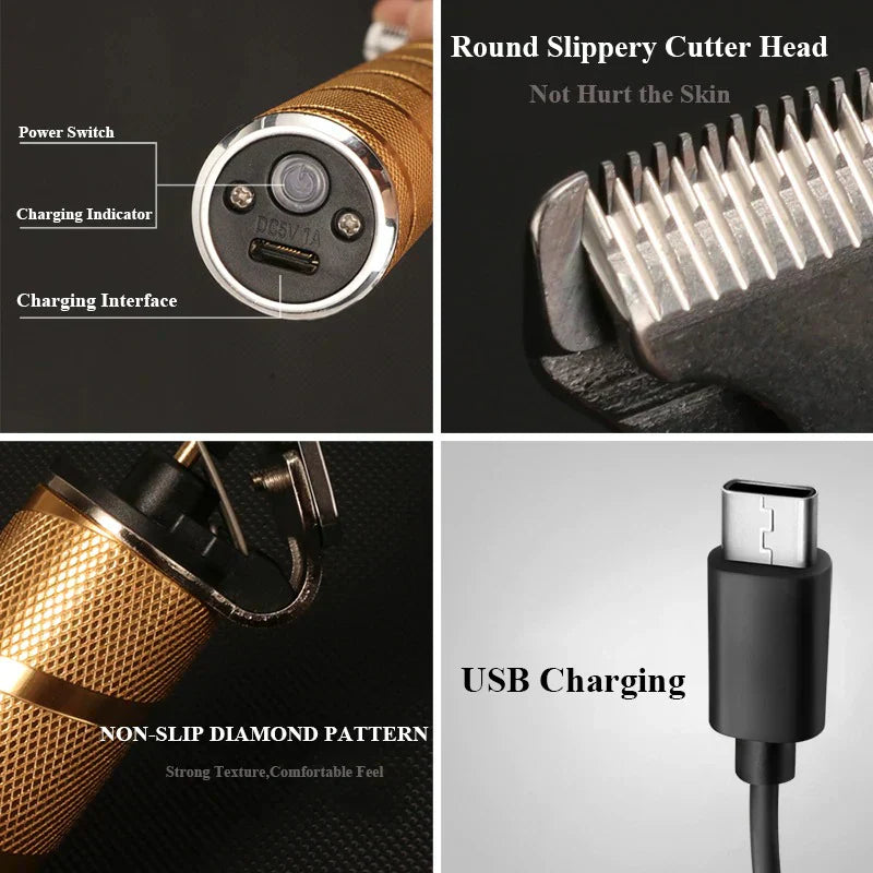 Hair Clippers For Men Cordless Gold Set With Accessories