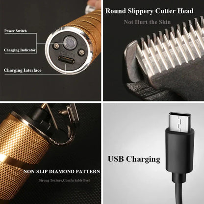 Hair Clippers For Men Cordless Gold Set With Accessories