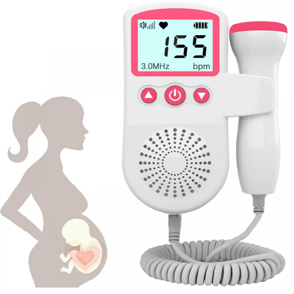 Fetal Doppler Heart Rate Monitor Home Pregnancy Baby Sound Detector
