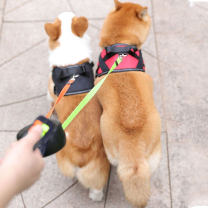 Double Dog Leash With Anti Tangle Swivel Clips And Padded Handle